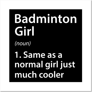 Badminton Girl Definition Posters and Art